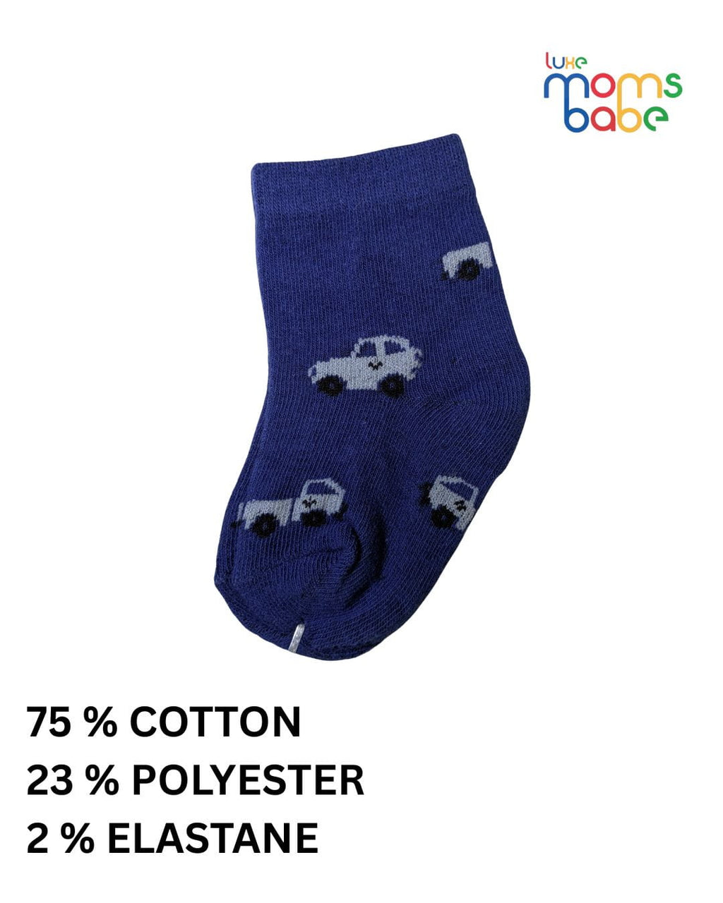 Baby Socks - Pack of 2 for Baby boys ( 6 - 12 Months ) Color -  Navy Blue & Gray ,cotton baby socks,