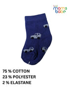 Baby Socks - Pack of 2 for Baby boys ( 6 - 12 Months ) Color -  Navy Blue & Gray ,cotton baby socks,