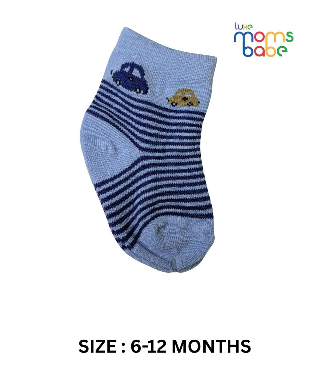 Baby Socks - Pack of 2 for Baby boys ( 6 - 12 Months ) Color - Light Blue & Dark Blue, soft baby socks,