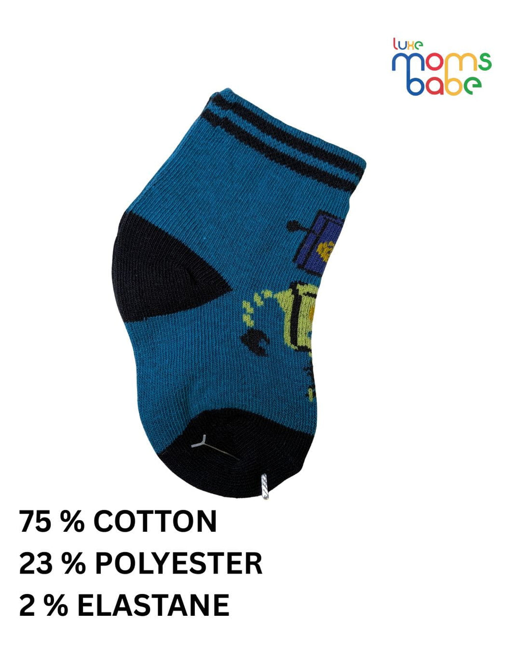 Baby Socks - Pack of 2 for Baby boys ( 6 - 12 Months ) Color - Light Blue & Dark Blue, soft baby socks,