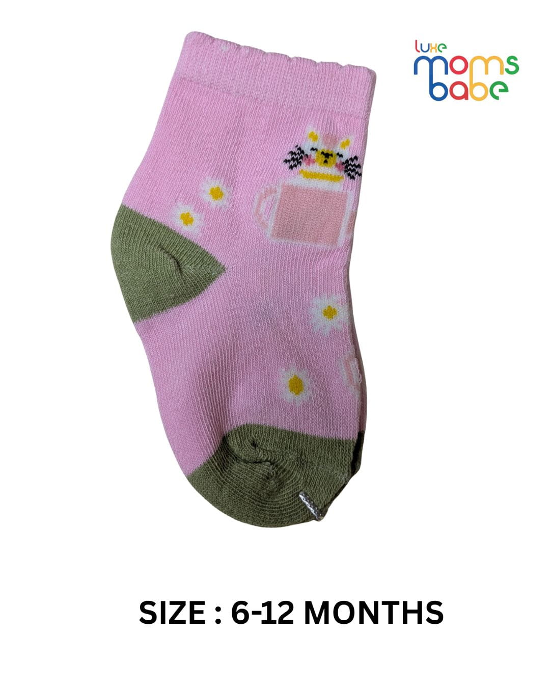 Baby Socks - Pack of 2 for Baby Girls ( 6 - 12 Months ) , Color - Light Pink & Navy Blue ,soft baby socks,