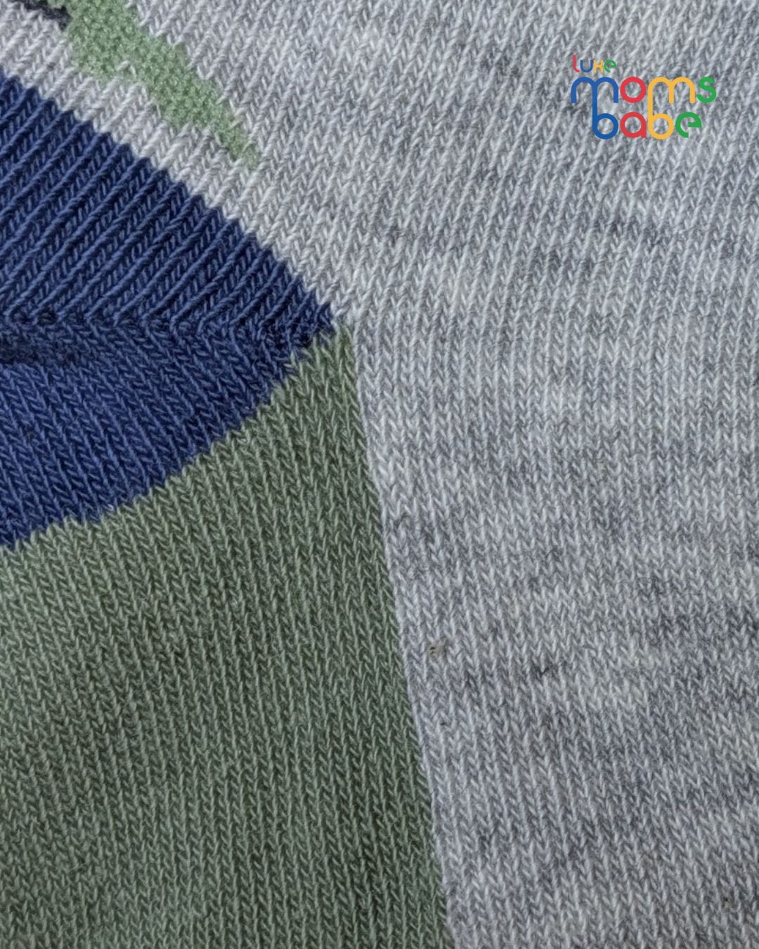 Baby Socks - Pack of 2 for Baby boys ( 6 - 12 Months ) Color - Green & Gray , cotton baby socks