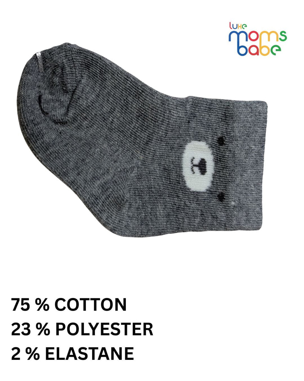 Baby Socks - Pack of 2 for Baby boys ( 6 - 12 Months ) Color -  Gray & Navy Blue , cotton baby socks