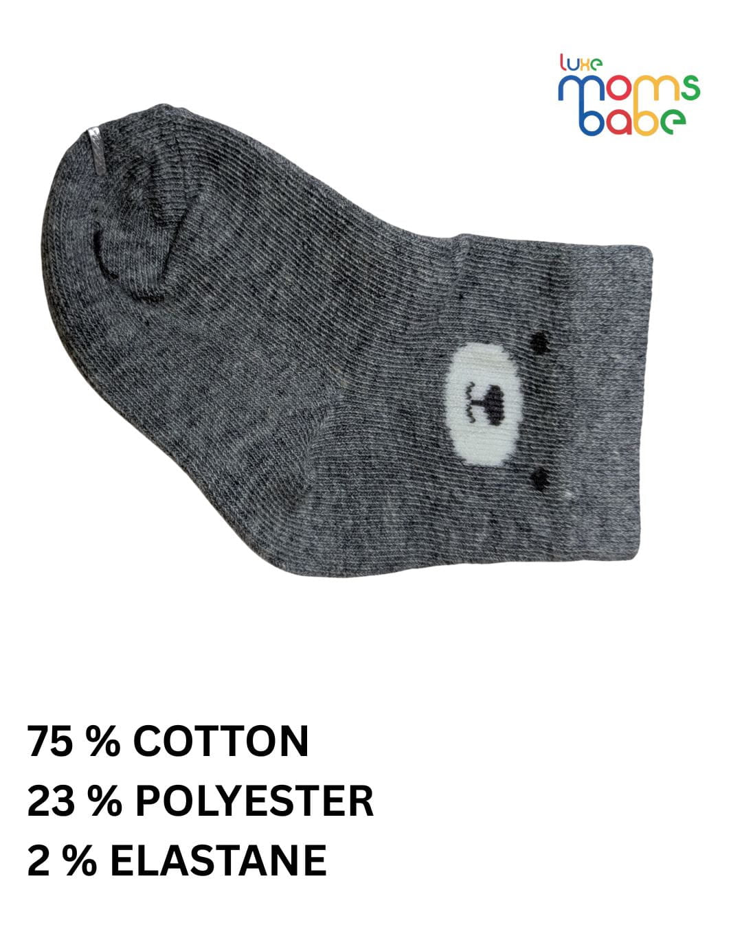 Baby Socks - Pack of 2 for Baby boys ( 6 - 12 Months ) Color -  Gray & Navy Blue , cotton baby socks