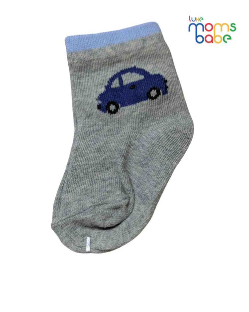 Baby Socks - Pack of 2 for Baby boys ( 6-12 Months ) Grey&Dark blue