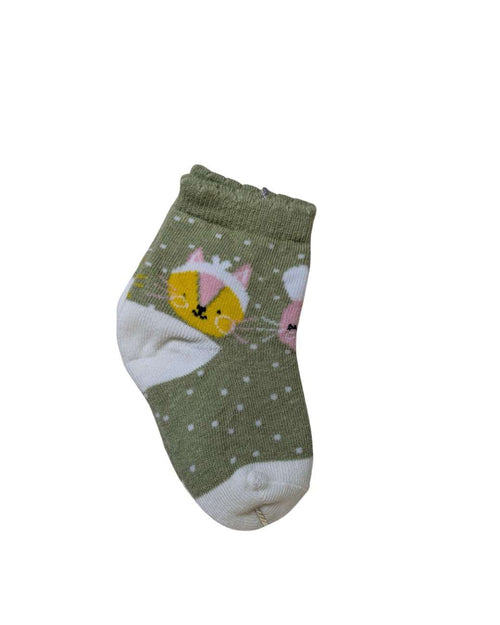 Baby Socks - Pack of 2 for Baby boys ( 6-12Months )Green,White&Grey