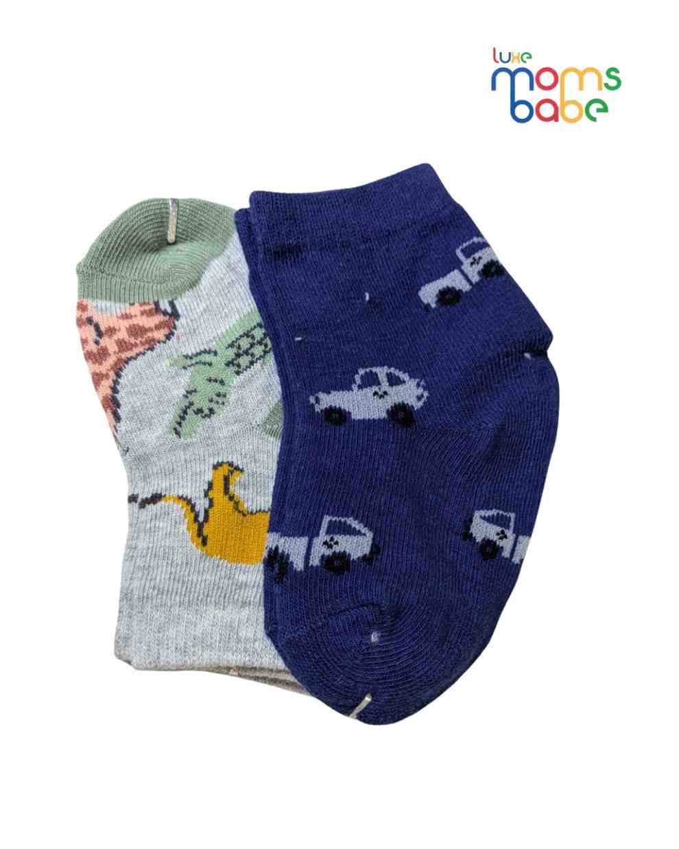 Baby Socks - Pack of 2 for Baby boys ( 6-12 Months )-multi colour,baby socks, baby boy socks, infant socks 6-12 months, cotton baby socks, multicolour baby sock