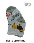 Baby Socks - Pack of 2 for Baby boys ( 6-12 Months )-multi colour,baby socks, baby boy socks, infant socks 6-12 months, cotton baby socks, multicolour baby sock