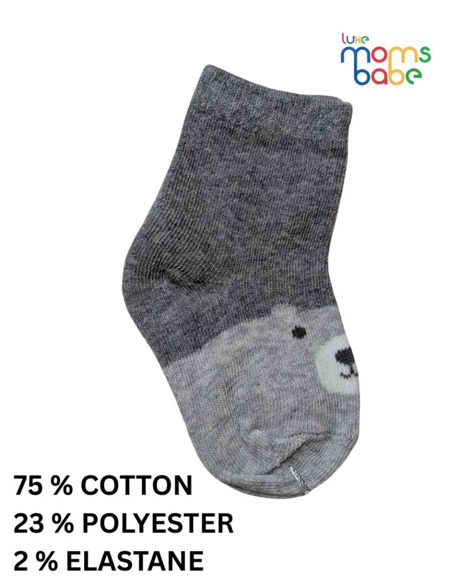 Baby Socks  - Pack of 2  for Baby boys ( 6-12)Months ,Light Blue&Grey,soft baby socks, newborn socks, baby socks pack of 2, light blue grey baby socks