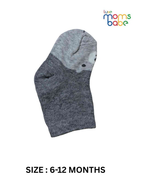 Baby Socks - Pack of 2 for Baby boys ( 6-12 Months )-grey, navy blue, and yellow,aby socks, baby boy socks, infant socks 6–12 months, cotton baby socks