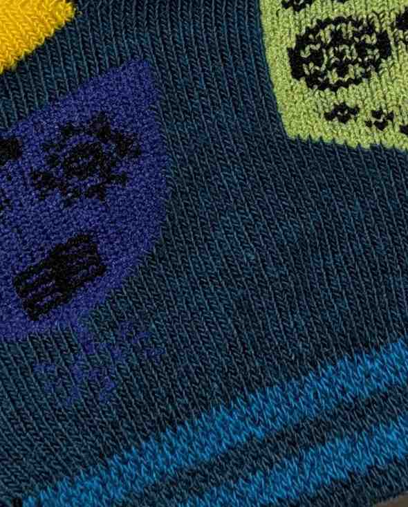 Baby Socks - Pack of 2 for Baby boys ( 6-12 Months )-grey, navy blue, and yellow,aby socks, baby boy socks, infant socks 6–12 months, cotton baby socks