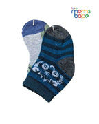Baby Socks - Pack of 2 for Baby girls( 6-12 Months )-dark blue, grey, and black,baby socks, baby girl socks, infant socks 6–12 months, cotton baby socks