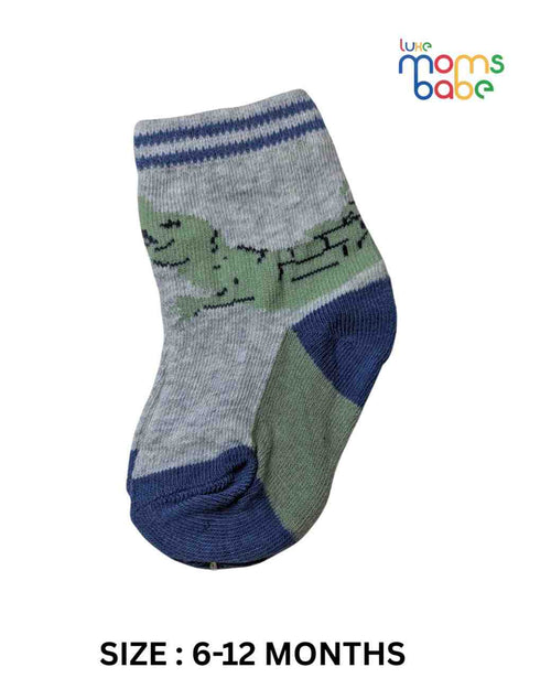 Baby Socks - Pack of 2 for Baby girls( 6-12 Months )-dark blue, grey, and black,baby socks, baby girl socks, infant socks 6–12 months, cotton baby socks
