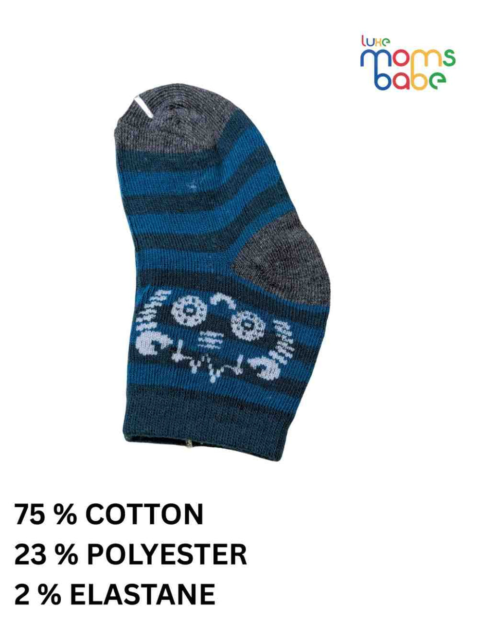 Baby Socks - Pack of 2 for Baby girls( 6-12 Months )-dark blue, grey, and black,baby socks, baby girl socks, infant socks 6–12 months, cotton baby socks