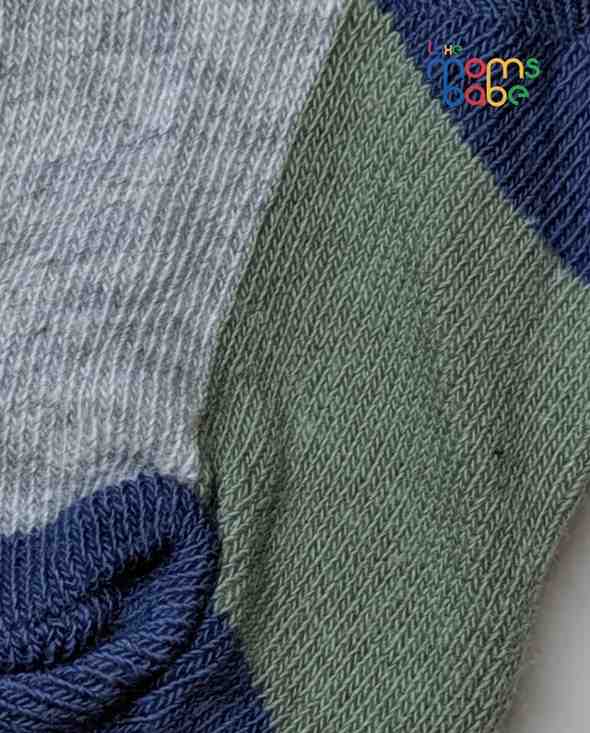 Baby Socks - Pack of 2 for Baby girls( 6-12 Months )-dark blue, grey, and black,baby socks, baby girl socks, infant socks 6–12 months, cotton baby socks
