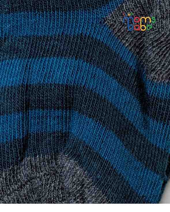 Baby Socks - Pack of 2 for Baby girls( 6-12 Months )-dark blue, grey, and black,baby socks, baby girl socks, infant socks 6–12 months, cotton baby socks