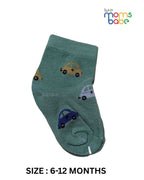 Baby Socks - Pack of 2 for Baby boys ( 6-12 Months )- dark blue, grey, and black,baby socks, baby boy socks, infant socks 6–12 months, cotton baby socks,