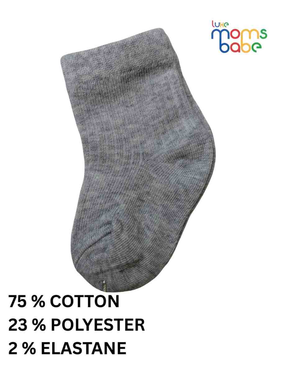 Baby Socks - Pack of 2 for Baby boys ( 6-12 Months )- dark blue, grey, and black,baby socks, baby boy socks, infant socks 6–12 months, cotton baby socks,
