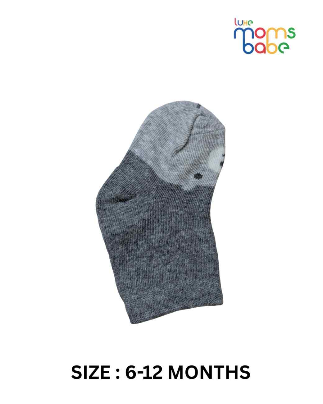 Baby Socks - Pack of 2 for Baby girls( 6 - 12 Months ) - dark blue, grey, and black,baby socks, baby girl socks, infant socks 6–12 months, cotton baby socks, soft baby socks