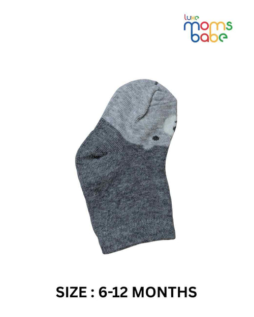 Baby Socks - Pack of 2 for Baby girls( 6 - 12 Months ) - dark blue, grey, and black,baby socks, baby girl socks, infant socks 6–12 months, cotton baby socks, soft baby socks