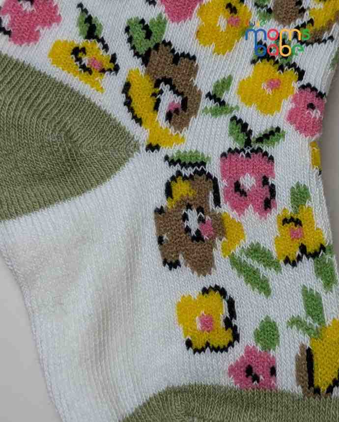 Baby Socks - Pack of 2 for Baby girls( 6-12 Months )-Multi colour,baby socks, baby girl socks, infant socks 6–12 months, cotton baby socks, soft baby socks
