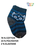 Baby Socks  - Pack of 2  for Baby girls ( 6-12 Months )- grey, white, blue, and teal,baby socks for girls, infant socks 6-12 months, cotton baby socks
