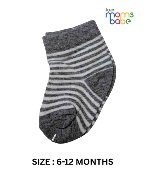 Baby Socks - Pack of 2 for Baby boys ( 6 - 12 Months ) - black and sage green, and grey and white,baby socks for boys, infant socks 6-12 months
