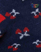 Baby Socks - Pack of 2 for Baby boys( 6-12 Months )-Dark blue and pink,soft baby socks, boys socks pack of 2, breathable baby socks