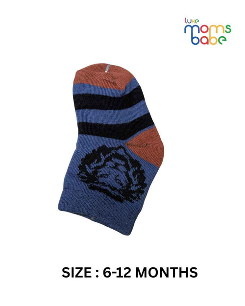Baby Socks - Pack of 2 for Baby girls( 6-12 Months )-Maroon,blue,black,light gray,and light blue,cotton baby socks, soft baby socks, girls socks pack of 2