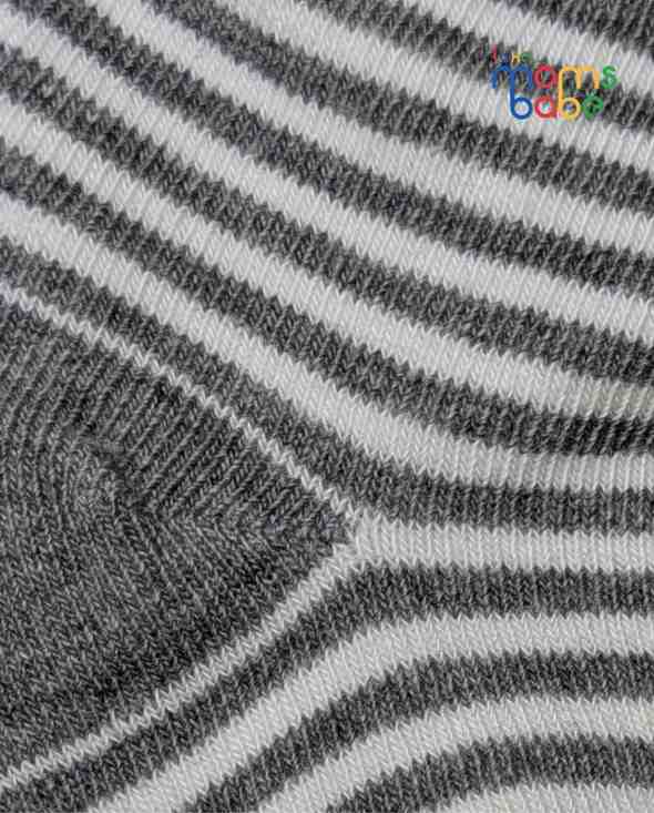 Baby Socks - Pack of 2 for Baby boys( 6-12 Months )-Grey,blackand white,cotton baby socks, soft baby socks, boys socks pack of 2, breathable baby socks