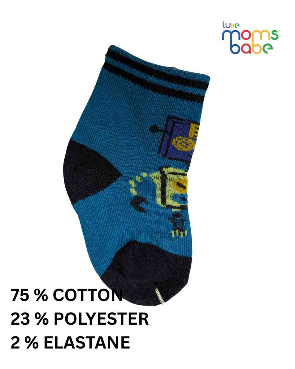 Baby Socks - Pack of 2 for Baby boys( 6-12 Months )-Multi colour,cotton baby socks, soft baby socks, boys socks pack of 2, breathable baby socks, baby clothing