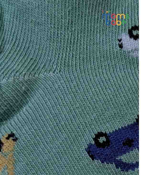 Baby Socks - Pack of 2 for Baby Boys ( 6 - 12 Months )-Blue&Grey,cotton baby socks, soft baby socks, baby socks pack of 2, baby socks 6–12 months