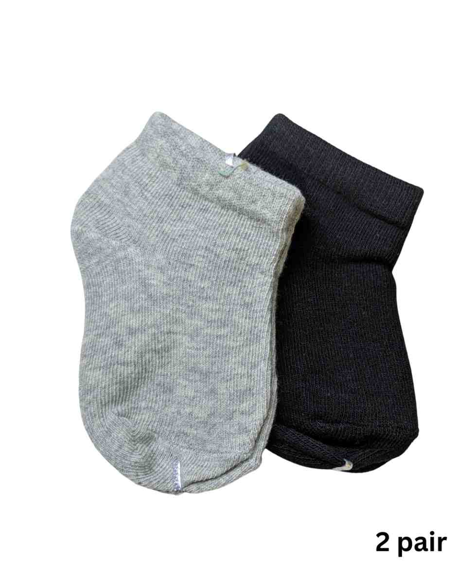Baby Socks - Pack of 2 for Baby boys ( 6 - 12 Months ) -Light grey& Dark blue,oft cotton socks, newborn socks, infant socks, cute baby socks, toddler socks