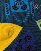 Baby Socks - Pack of 2 for Baby boys ( 6 - 12 Months ) -White,Navy Blue&Yellow,baby socks baby boys socks infant socks 6–12 months cotton baby socks soft baby