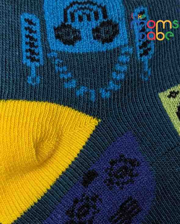 Baby Socks - Pack of 2 for Baby boys ( 6 - 12 Months ) -White,Navy Blue&Yellow,baby socks baby boys socks infant socks 6–12 months cotton baby socks soft baby