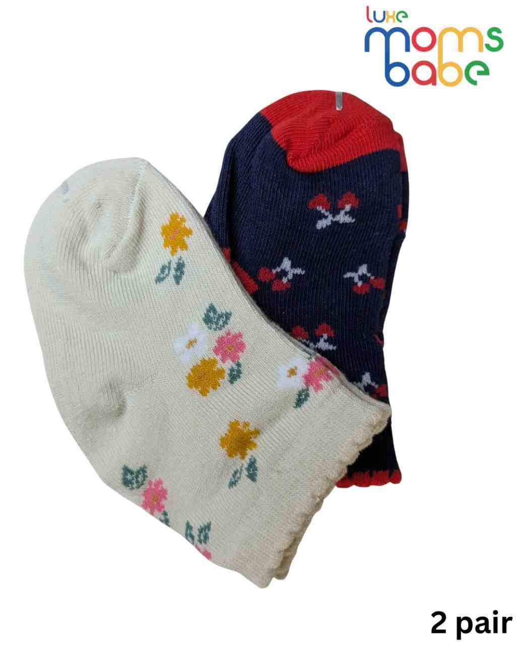 Baby Socks - Pack of 2 for Baby boys ( 6 - 12 Months )-Multi colour,baby socks, baby boys socks, infant socks 6–12 months