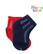 Baby Socks - Pack of 2 for Baby boys ( 6 - 12 Months )-Red&Blue,cotton baby socks, red blue baby socks, soft baby socks, baby socks 6–12 months, kids socks