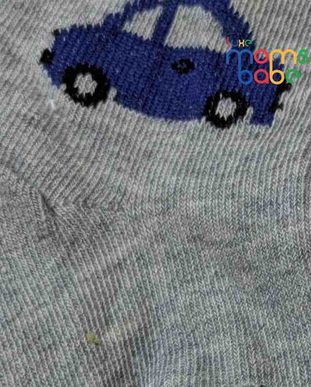 Baby Socks - Pack of 2 for Baby boys ( 6 - 12 Months ) -Blue&Grey,cotton baby socks, blue grey baby socks, soft baby socks, baby socks 6–12 months, kids socks
