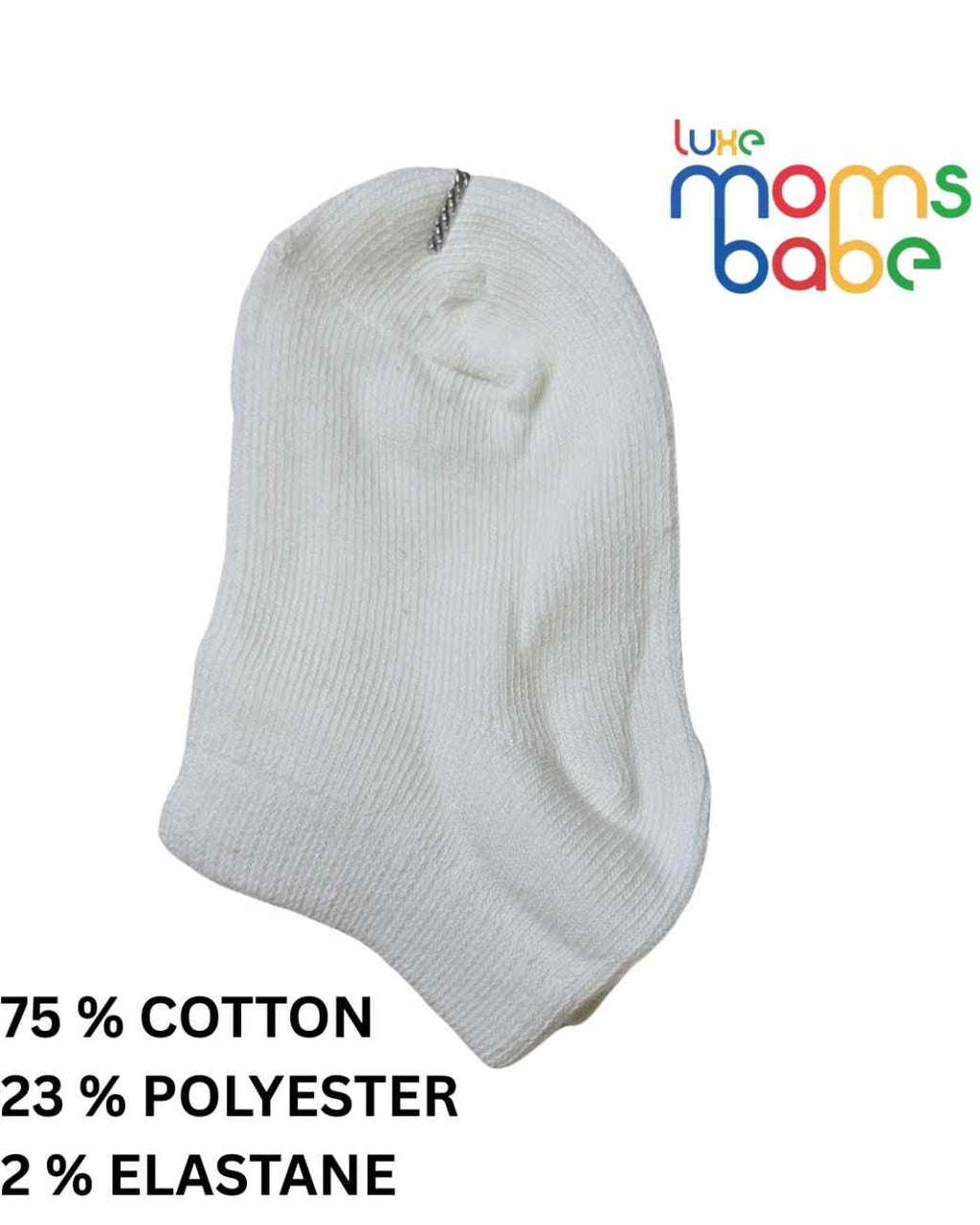 Baby Socks - Pack of 2 for Baby boys ( 6 - 12 Months )-Blu&White,cotton baby socks, blue white baby socks, soft baby socks, baby socks 6–12 months, newborn sock