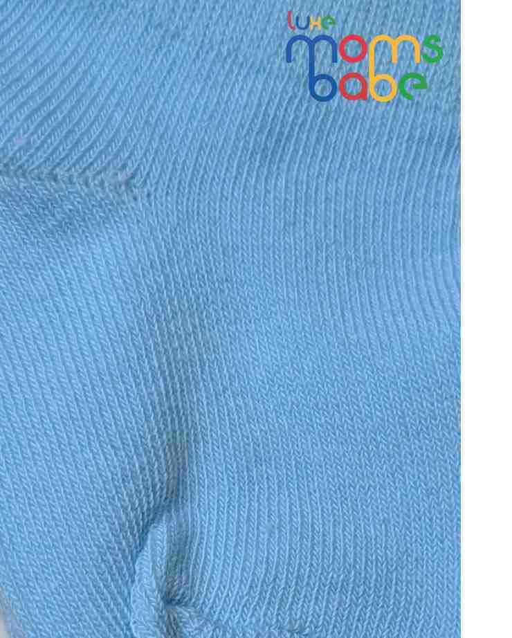 Baby Socks - Pack of 2 for Baby boys ( 6 - 12 Months )-Blu&White,cotton baby socks, blue white baby socks, soft baby socks, baby socks 6–12 months, newborn sock