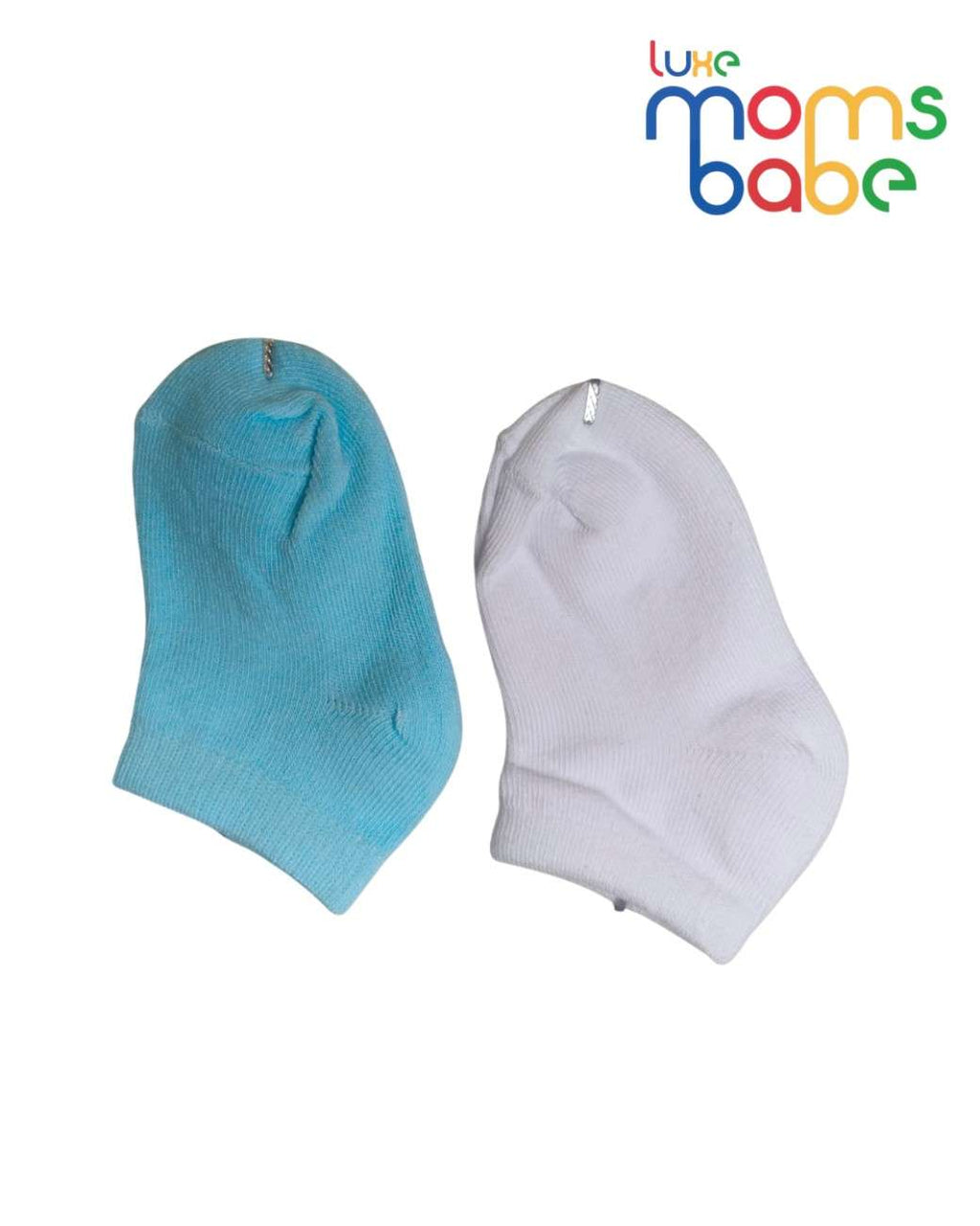Baby Socks - Pack of 2 for Baby boys ( 6 - 12 Months )-Blue&White,baby boys socks, cotton baby socks, baby socks 6–12 months, newborn socks