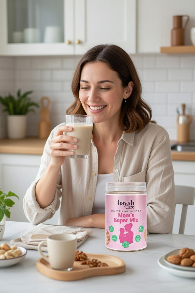 Hayah Care Mom’s Super Mix – Premium Nutrition Powder for Mothers | Energy & Wellness Blend.