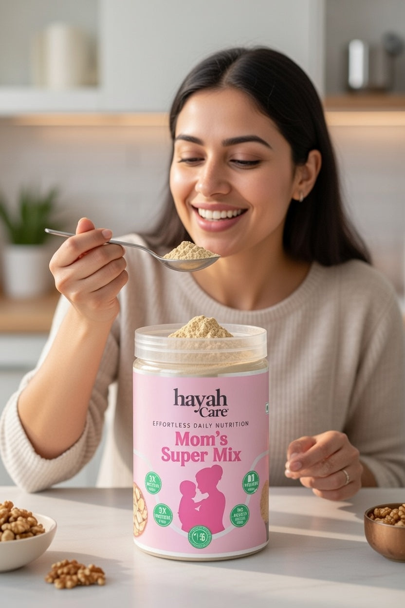 Hayah Care Mom’s Super Mix – Premium Nutrition Powder for Mothers | Energy & Wellness Blend.