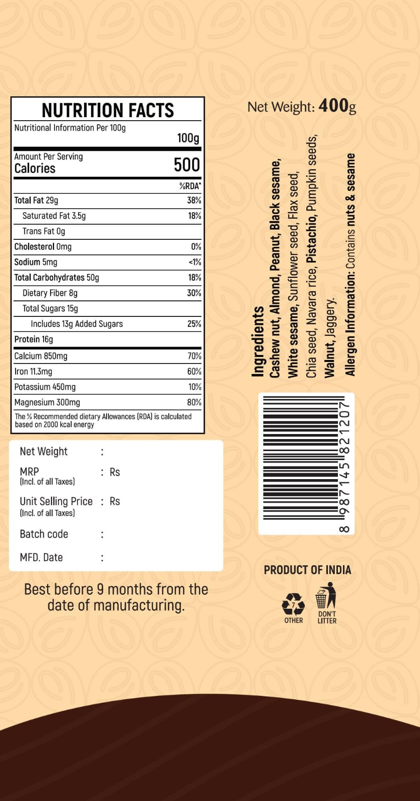 Hayah Care Nuts & Seeds Supermix, a ready-to-eat snack.