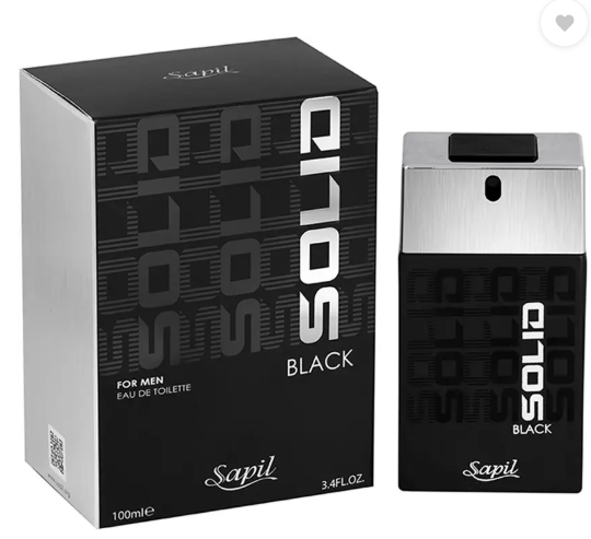 Sapil Solid Black Perfume (Imported From U.A.E) Eau de Toilette - 100 ml (For Men), Eau de Toilette men 100ml, imported perfume from UAE