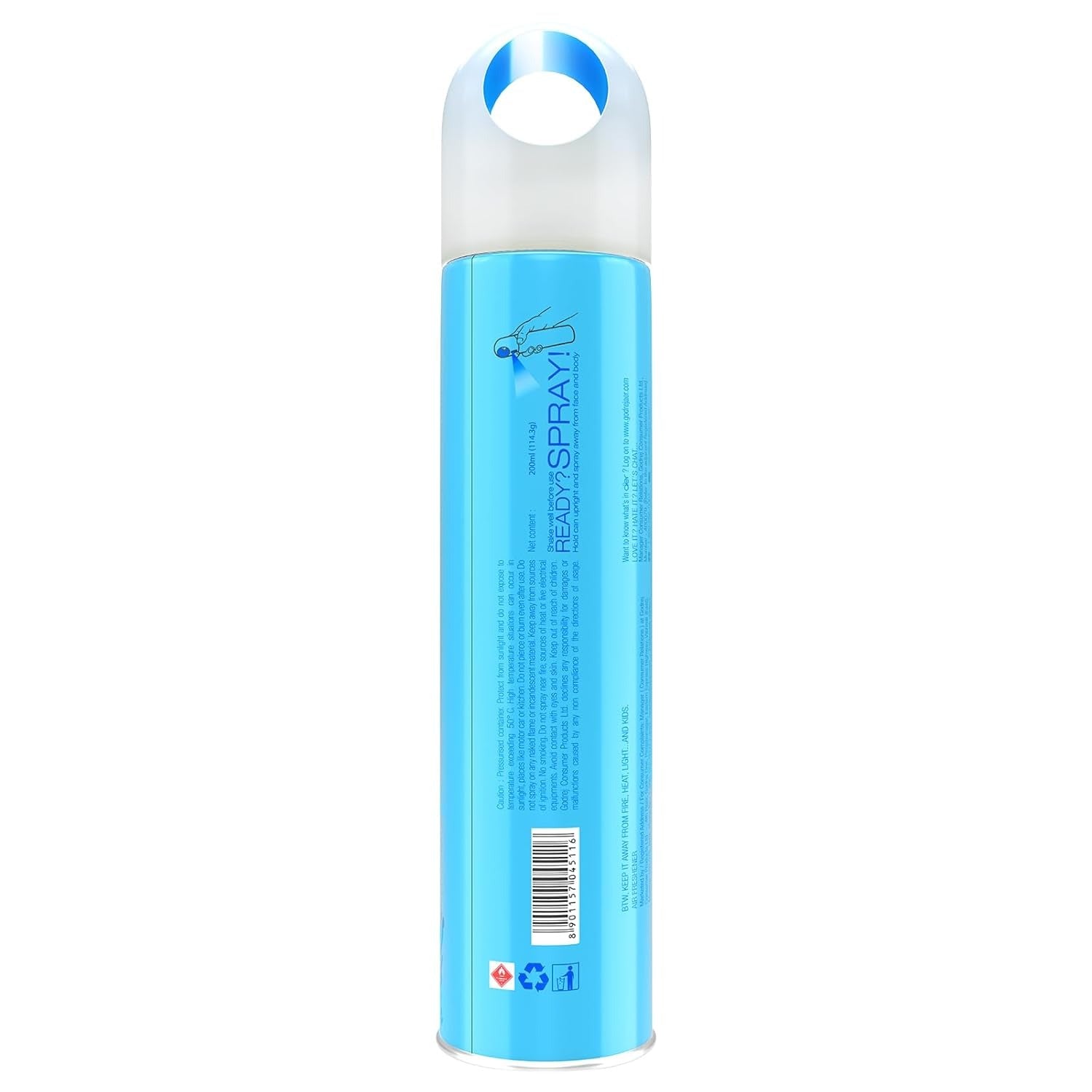 Godrej aer Spray | Room Freshener for Home & Office - Cool Aqua (200 ml) | Long-Lasting Fragrance