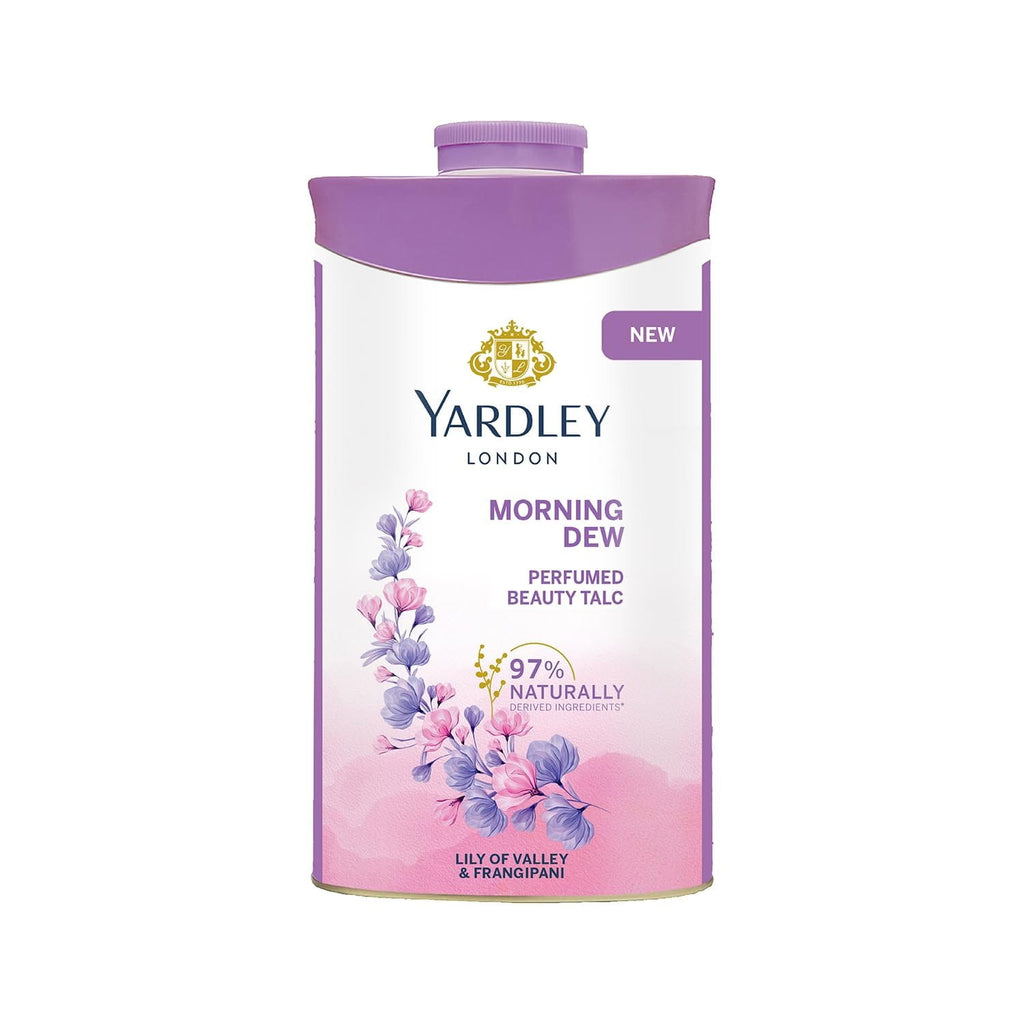 Yardley London Morning Dew Perfumed Talcum powder ,Perfumed body talc, Long-lasting body fragrance powder ,Talc body powder for freshness ,Everyday body talcum