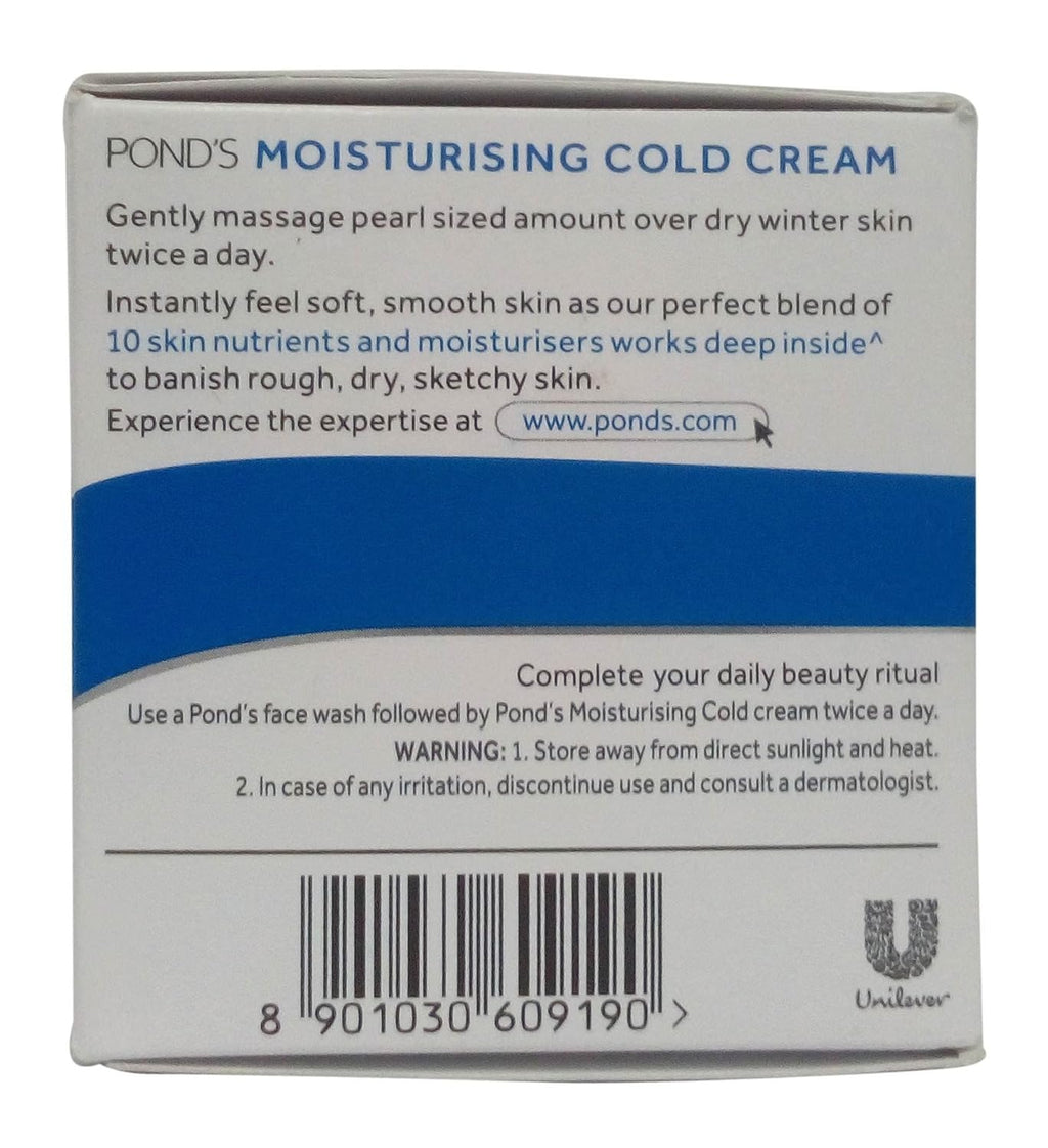 POND'S Moisturizing Cold Cream - 100ml Promo Pack,Ponds Cold Cream 100ml, Ponds Moisturising Cream, Cold Cream for Dry Skin, Winter Moisturizer