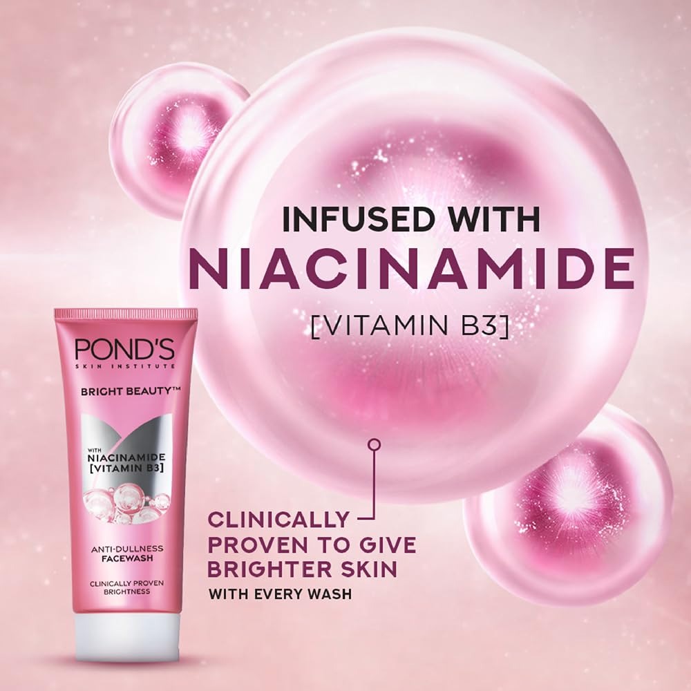 POND'S Bright Beauty Spot-less Fairness & Germ Removal Facewash 100 g,Ponds Bright Beauty face wash, Ponds spot-less face wash, fairness face wash