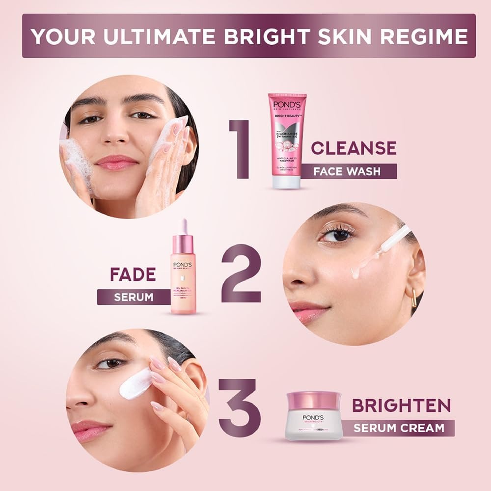 POND'S Bright Beauty Spot-less Fairness & Germ Removal Facewash 100 g,Ponds Bright Beauty face wash, Ponds spot-less face wash, fairness face wash